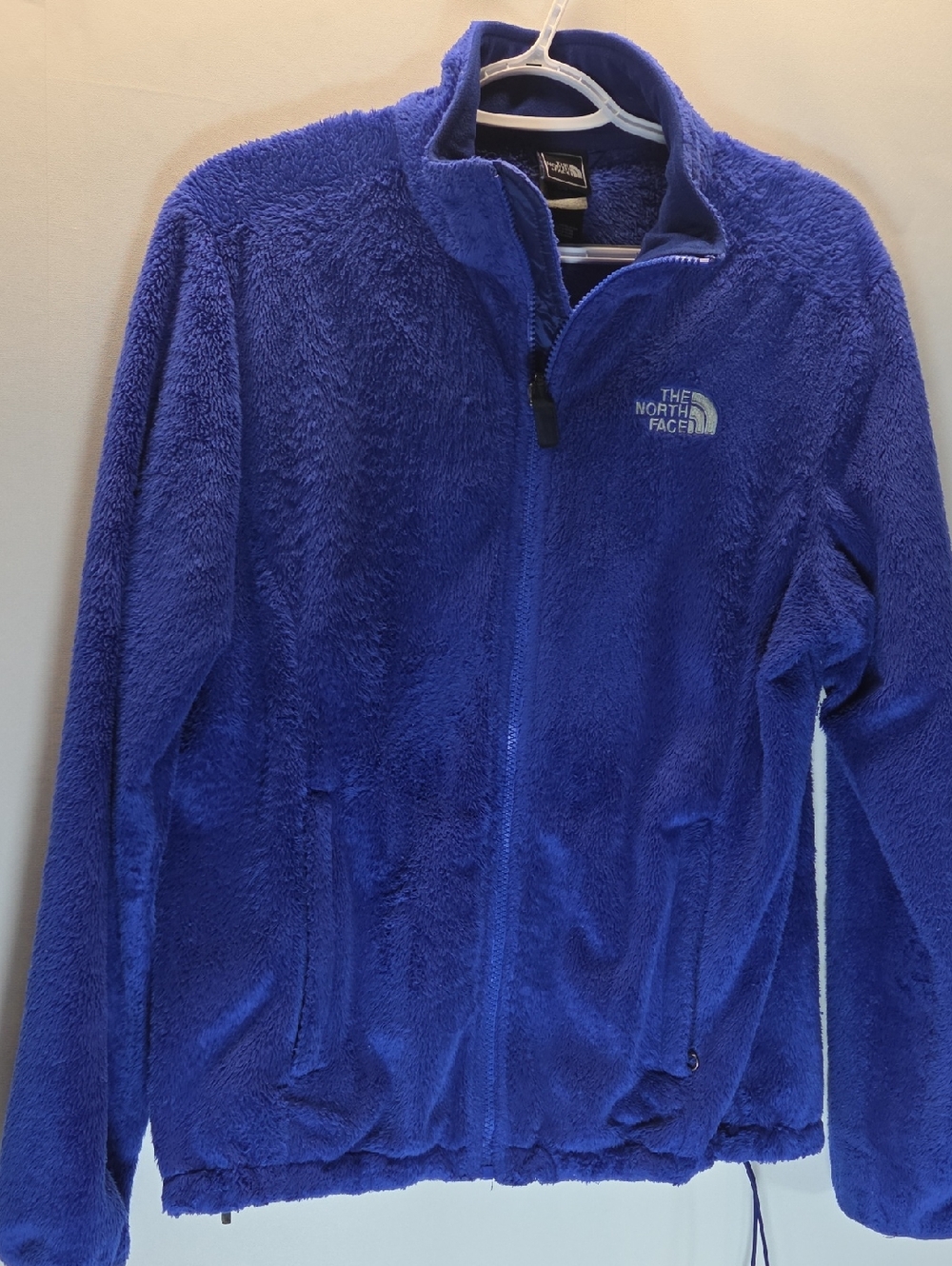 The North Face Deep Blue Plush Fleece Zip Jacket Size L